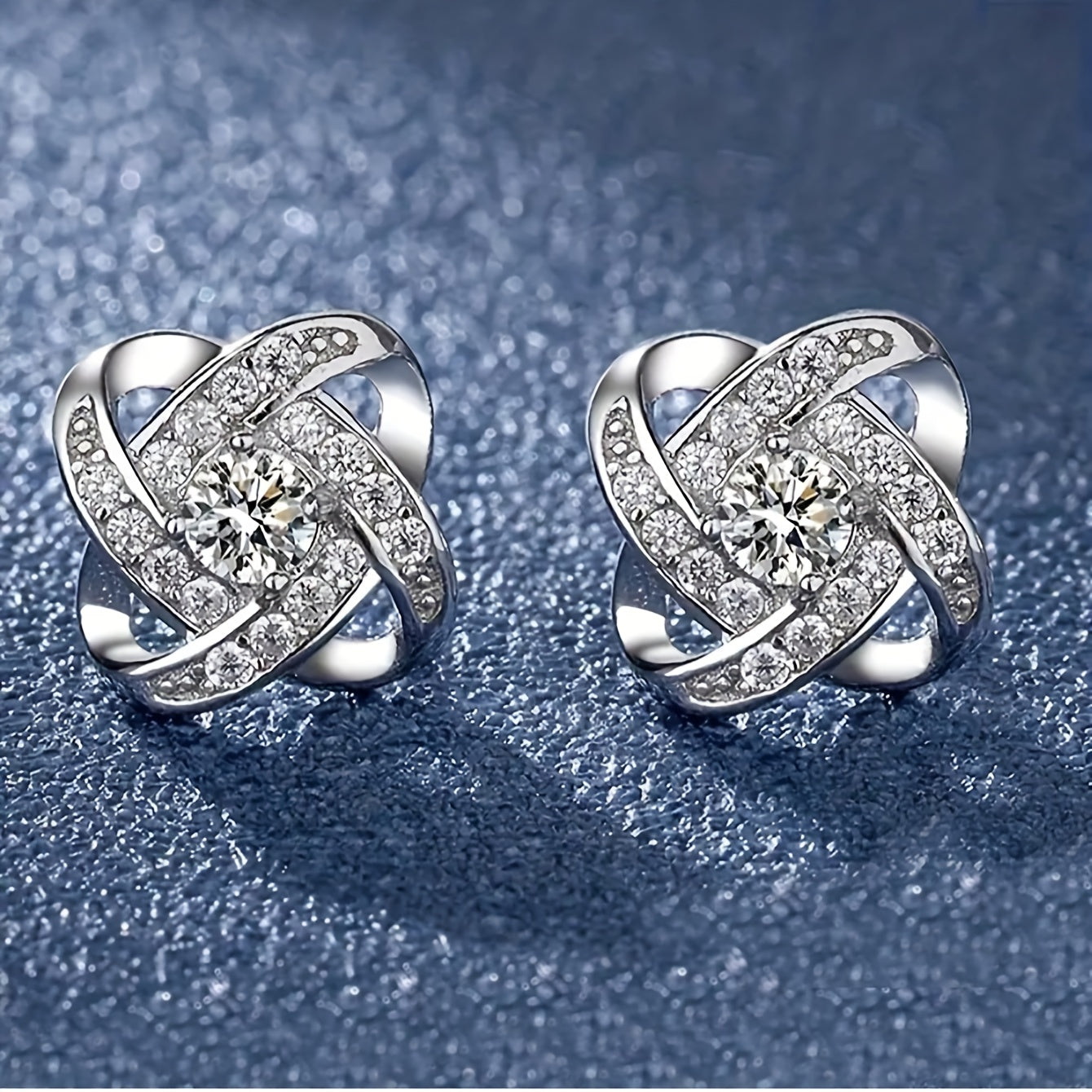 Purple Four Leaf Clover Earrings