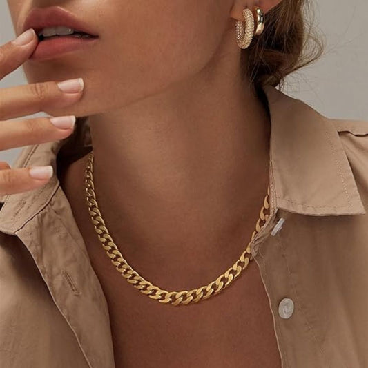 Cavaro | Gold Chunky Cuban Link Necklace