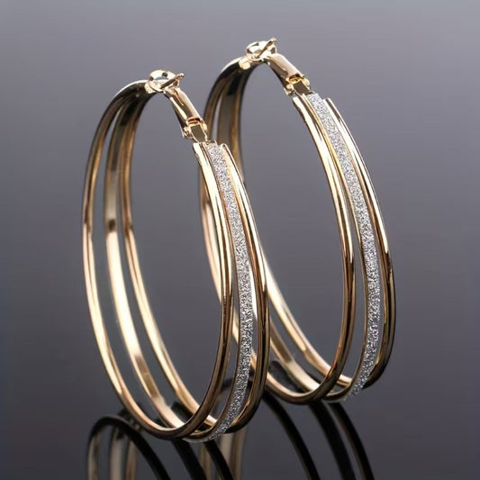 Aurielle | Vintage Gold-Plated Sparkling Earrings