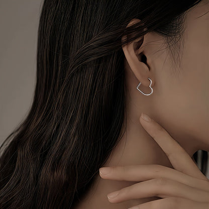 Gold Heart Stainless Steel Earrings