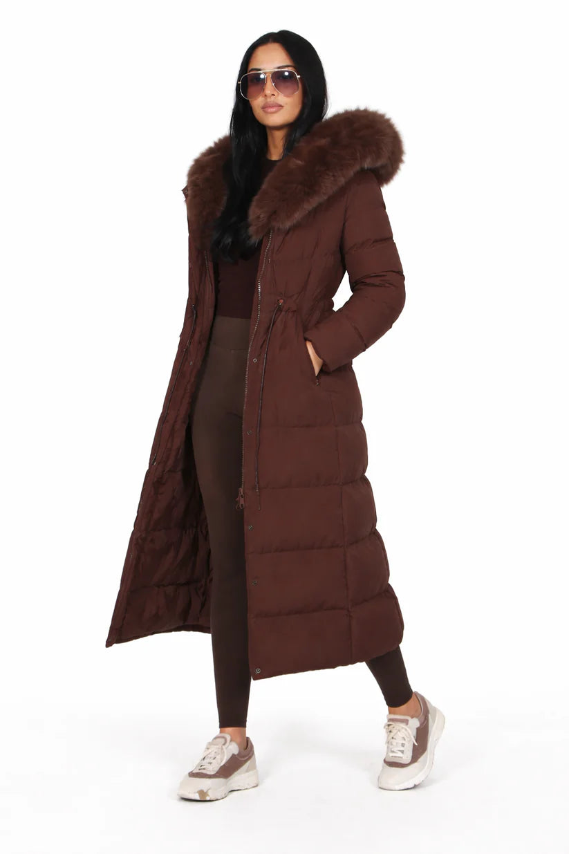 Madison Faux Fur Hooded Puffer Coat