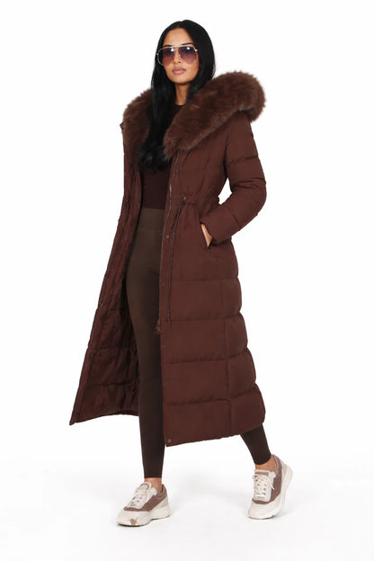 Madison Faux Fur Hooded Puffer Coat