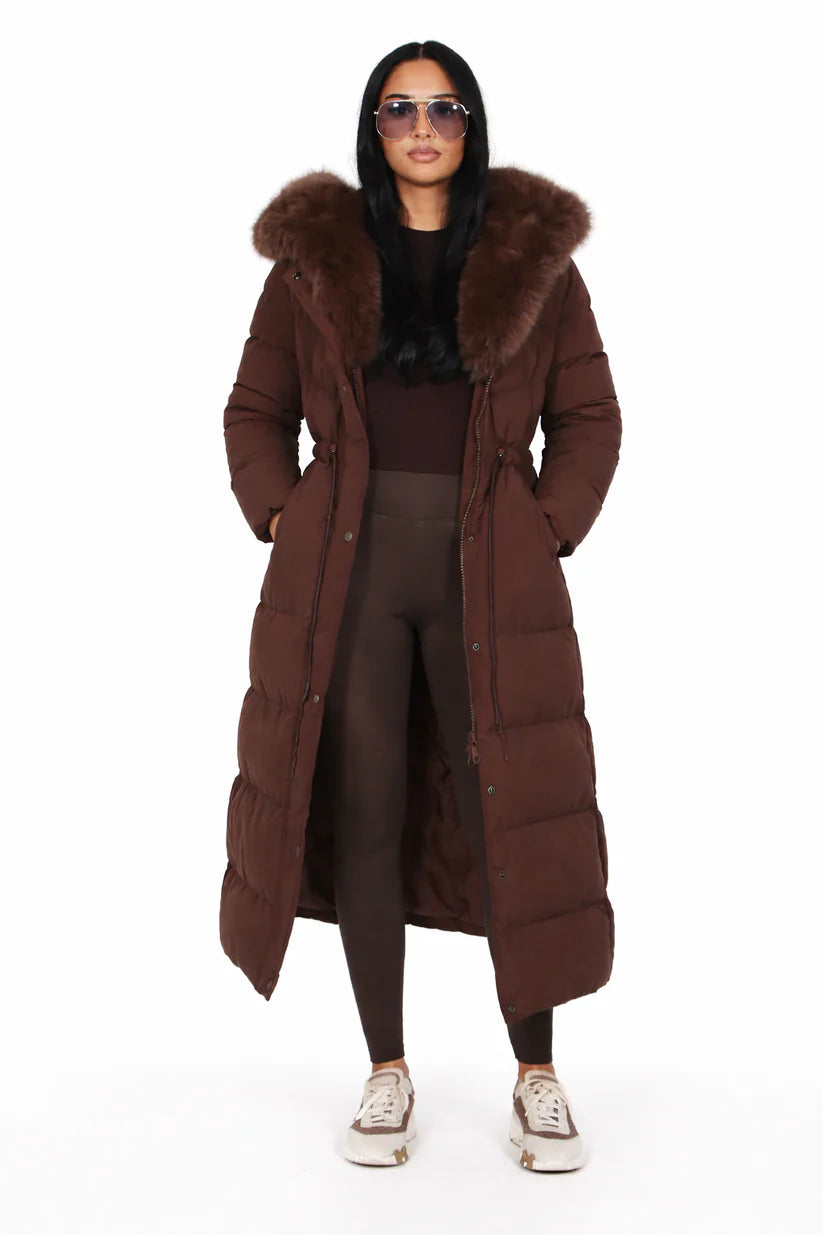 Madison Faux Fur Hooded Puffer Coat