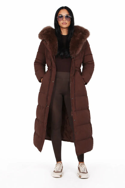 Madison Faux Fur Hooded Puffer Coat