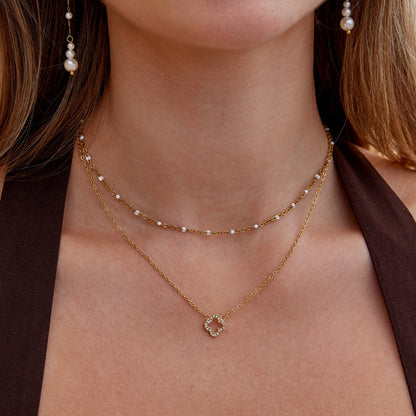 Luxe Crystal Clover Necklace