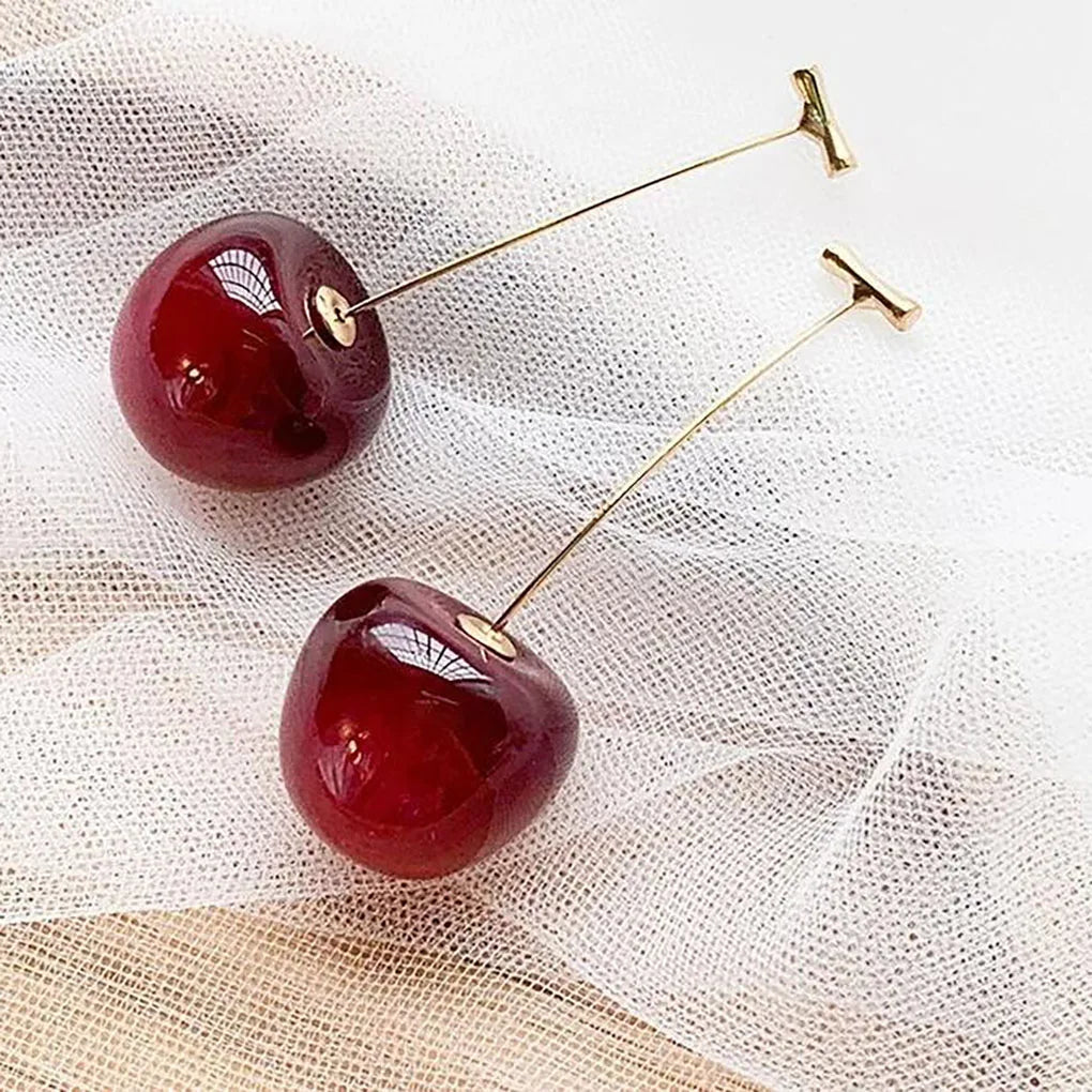 Exquisite Cherry Pendant Earrings