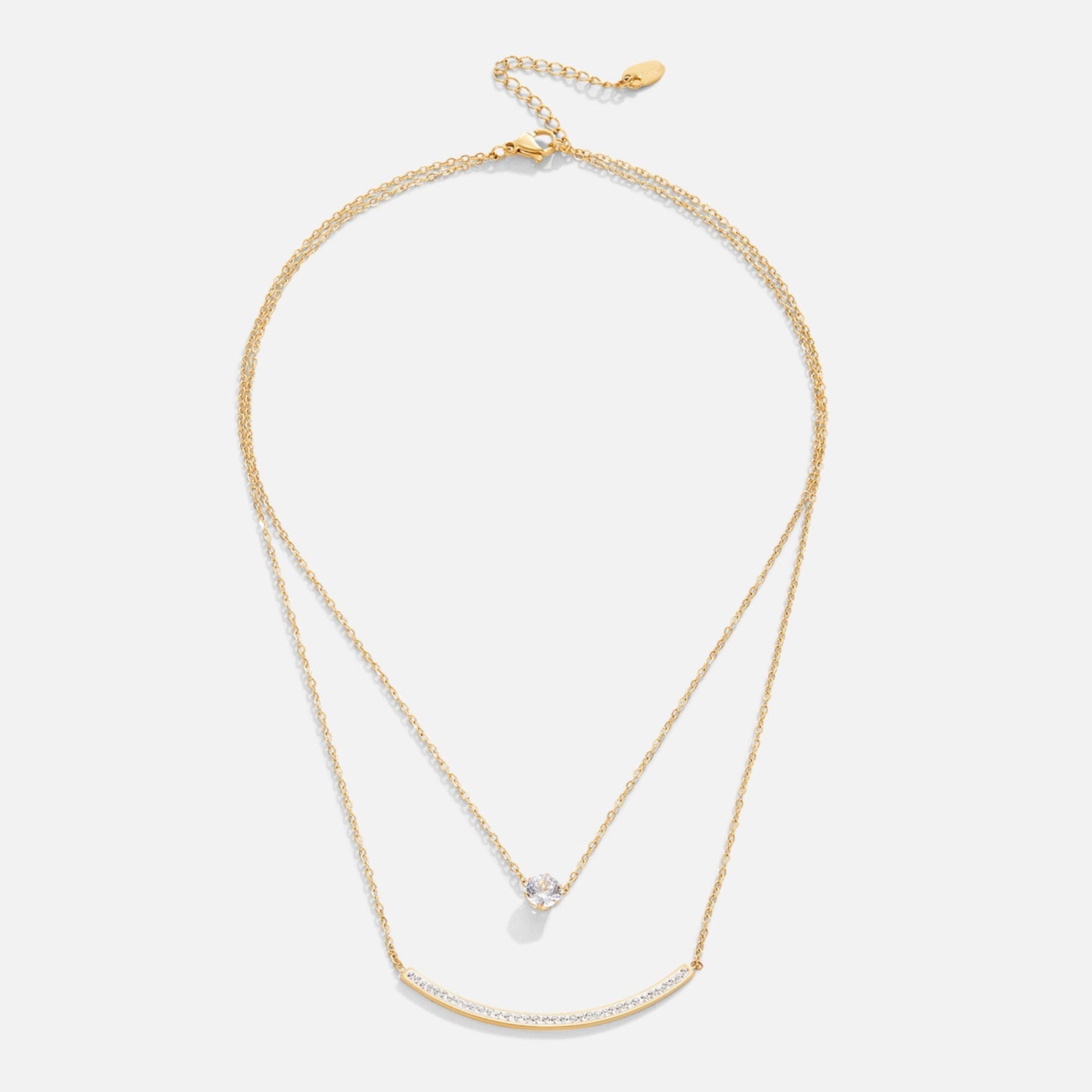 Delicate Crystal Layered Necklace