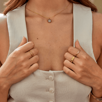 Dorcas Hammered Gold Ring