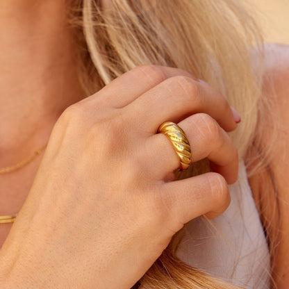 Gold Croissant Ring