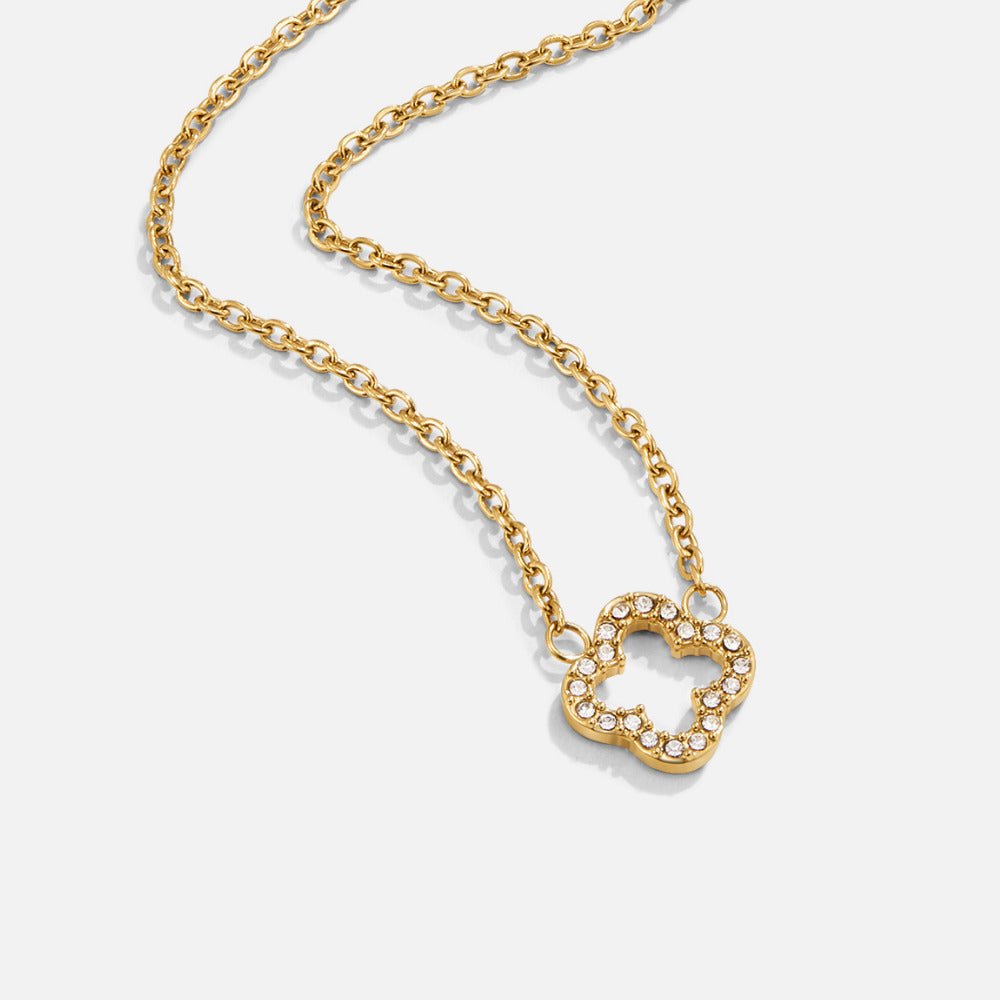 Luxe Crystal Clover Necklace