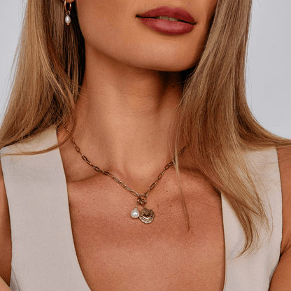 Pia Chain Link Charm Necklace
