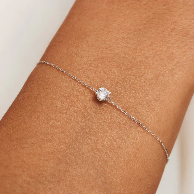 Cléa Stone Bracelet | White Gold