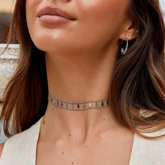 Zara Silver Choker